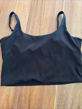 Athleta Black Crop Tank with Thin adjustable Straps